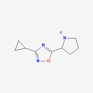 3-Cyclopropyl-5-(pyrrolidin-2-yl)-1,2,4-oxadiazole