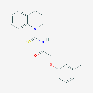 molecular formula C19H20N2O2S B320742 N-[3,4-dihydro-2H-quinolin-1-yl(sulfanylidene)methyl]-2-(3-methylphenoxy)acetamide 