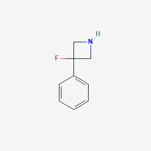 molecular formula C9H10FN B3207451 3-Fluoro-3-phenylazetidine CAS No. 104223-56-5