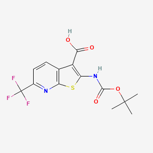 2-Tert-butoxycarbonylamino-6-trifluoromethyl-thieno[2,3-B]pyridine-3-carboxylic acid