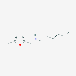 molecular formula C12H21NO B3207474 Hexyl[(5-methylfuran-2-yl)methyl]amine CAS No. 1042566-60-8