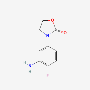 3-(3-Amino-4-fluorophenyl)-1,3-oxazolidin-2-one