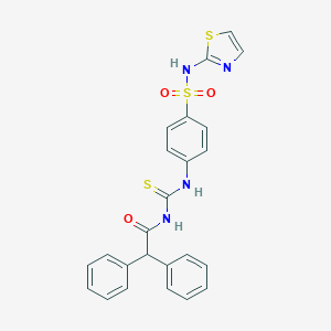 molecular formula C24H20N4O3S3 B320753 4-({[(diphenylacetyl)amino]carbothioyl}amino)-N-(1,3-thiazol-2-yl)benzenesulfonamide 