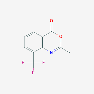 molecular formula C10H6F3NO2 B3207576 2-methyl-8-(trifluoromethyl)-4H-3,1-benzoxazin-4-one CAS No. 1044749-60-1