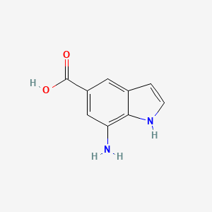 molecular formula C9H8N2O2 B3207582 7-Aminoindole-5-carboxylic acid CAS No. 1044764-43-3