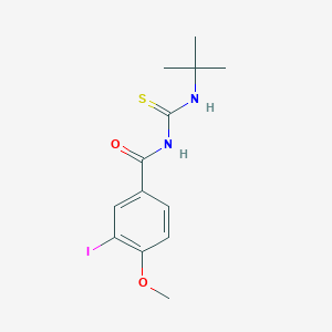 molecular formula C13H17IN2O2S B320760 N-(tert-butylcarbamothioyl)-3-iodo-4-methoxybenzamide 