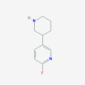 molecular formula C10H13FN2 B3207601 2-Fluoro-5-(piperidin-3-yl)pyridine CAS No. 1044769-16-5