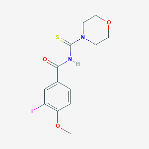 molecular formula C13H15IN2O3S B320762 3-iodo-4-methoxy-N-(4-morpholinylcarbothioyl)benzamide 