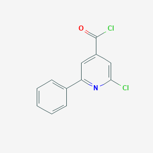 molecular formula C12H7Cl2NO B3207627 2-Chloro-6-phenylisonicotinoyl chloride CAS No. 1045325-76-5