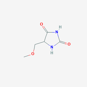molecular formula C5H8N2O3 B3207629 5-(Methoxymethyl)imidazolidine-2,4-dione CAS No. 104540-39-8