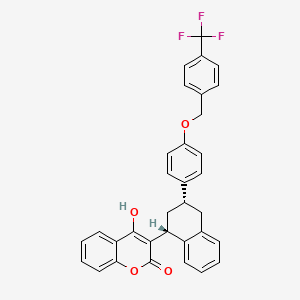 molecular formula C33H25F3O4 B3207635 Flocoumafen, cis- CAS No. 104563-61-3