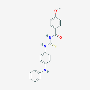 molecular formula C21H19N3O2S B320764 N-(4-anilinophenyl)-N'-(4-methoxybenzoyl)thiourea 
