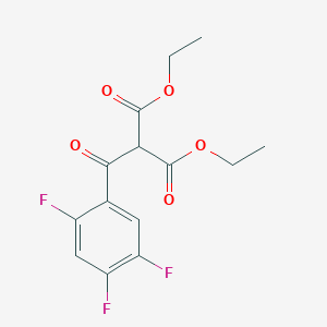 molecular formula C14H13F3O5 B3207646 (2,4,5-Trifluorobenzoyl)propanedioic acid, diethyl ester CAS No. 104600-15-9