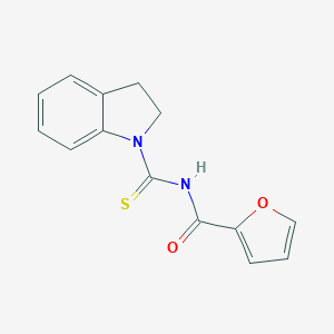 molecular formula C14H12N2O2S B320766 N-(2,3-dihydro-1H-indol-1-ylcarbonothioyl)-2-furamide 