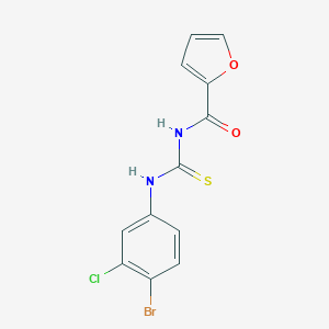 molecular formula C12H8BrClN2O2S B320768 N-[(4-bromo-3-chlorophenyl)carbamothioyl]furan-2-carboxamide 