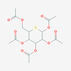 molecular formula C16H22O10S B3207696 (3,4,5,6-Tetraacetyloxythian-2-yl)methyl acetate CAS No. 10470-80-1