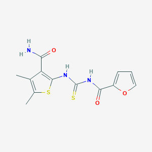 N-[(3-carbamoyl-4,5-dimethylthiophen-2-yl)carbamothioyl]furan-2-carboxamide