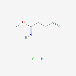 molecular formula C6H12ClNO B3207722 Methyl pent-4-enimidate hydrochloride CAS No. 104783-94-0