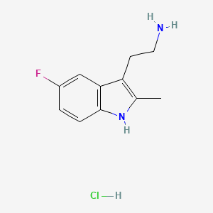 molecular formula C11H14ClFN2 B3207734 2-(5-氟-2-甲基-1H-吲哚-3-基)-乙胺盐酸盐 CAS No. 1048343-51-6