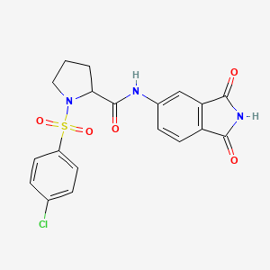 1-((4-chlorophenyl)sulfonyl)-N-(1,3-dioxoisoindolin-5-yl)pyrrolidine-2-carboxamide