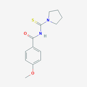 4-methoxy-N-(1-pyrrolidinylcarbothioyl)benzamide