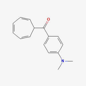 molecular formula C16H17NO B3207774 Cyclohepta-2,4,6-trien-1-yl(4-(dimethylamino)phenyl)methanone CAS No. 104876-69-9