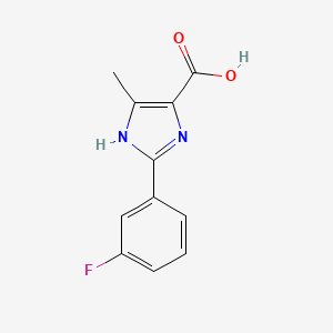 molecular formula C11H9FN2O2 B3207780 2-(3-fluorophenyl)-4-methyl-1H-imidazole-5-carboxylic acid CAS No. 1048918-18-8
