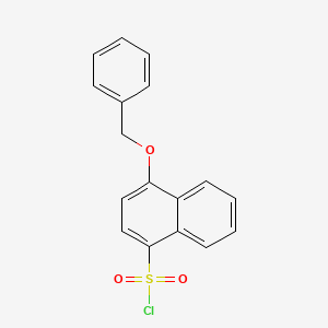 molecular formula C17H13ClO3S B3207784 4-(Benzyloxy)naphthalene-1-sulfonyl chloride CAS No. 1048919-47-6