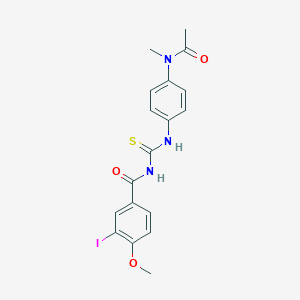 N-({4-[acetyl(methyl)amino]phenyl}carbamothioyl)-3-iodo-4-methoxybenzamide