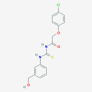 molecular formula C16H15ClN2O3S B320783 N-[(4-chlorophenoxy)acetyl]-N'-[3-(hydroxymethyl)phenyl]thiourea 