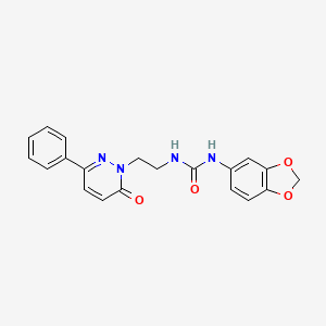 1-(benzo[d][1,3]dioxol-5-yl)-3-(2-(6-oxo-3-phenylpyridazin-1(6H)-yl)ethyl)urea
