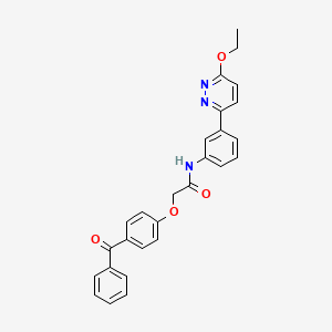 2-(4-benzoylphenoxy)-N-[3-(6-ethoxypyridazin-3-yl)phenyl]acetamide