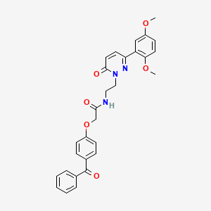 2-(4-benzoylphenoxy)-N-(2-(3-(2,5-dimethoxyphenyl)-6-oxopyridazin-1(6H)-yl)ethyl)acetamide