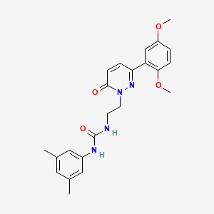 1-(2-(3-(2,5-dimethoxyphenyl)-6-oxopyridazin-1(6H)-yl)ethyl)-3-(3,5-dimethylphenyl)urea