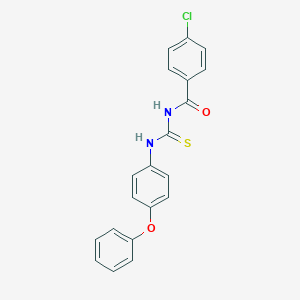 molecular formula C20H15ClN2O2S B320793 4-chloro-N-[(4-phenoxyphenyl)carbamothioyl]benzamide 