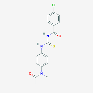 molecular formula C17H16ClN3O2S B320794 N-({4-[acetyl(methyl)amino]phenyl}carbamothioyl)-4-chlorobenzamide 
