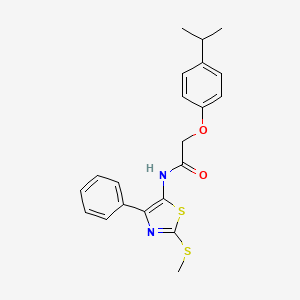 molecular formula C21H22N2O2S2 B3207967 2-(4-isopropylphenoxy)-N-(2-(methylthio)-4-phenylthiazol-5-yl)acetamide CAS No. 1049239-43-1