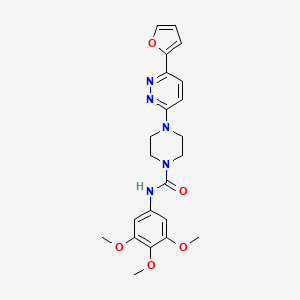 4-[6-(furan-2-yl)pyridazin-3-yl]-N-(3,4,5-trimethoxyphenyl)piperazine-1-carboxamide