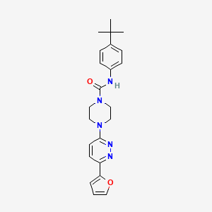 molecular formula C23H27N5O2 B3207979 N-(4-(tert-butyl)phenyl)-4-(6-(furan-2-yl)pyridazin-3-yl)piperazine-1-carboxamide CAS No. 1049246-44-7