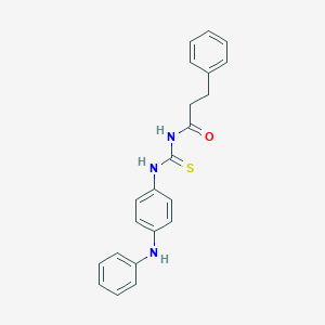 molecular formula C22H21N3OS B320798 N-(4-anilinophenyl)-N'-(3-phenylpropanoyl)thiourea 