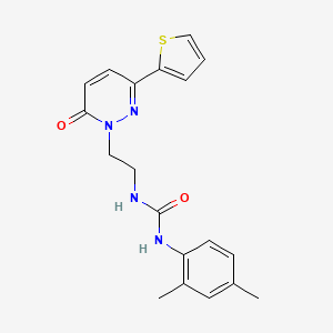 molecular formula C19H20N4O2S B3207998 1-(2,4-dimethylphenyl)-3-(2-(6-oxo-3-(thiophen-2-yl)pyridazin-1(6H)-yl)ethyl)urea CAS No. 1049263-80-0