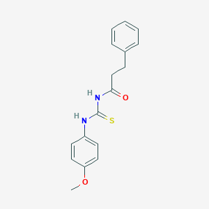 molecular formula C17H18N2O2S B320800 N-[(4-methoxyphenyl)carbamothioyl]-3-phenylpropanamide 