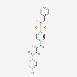 N-({4-[benzyl(methyl)sulfamoyl]phenyl}carbamothioyl)-4-chlorobenzamide