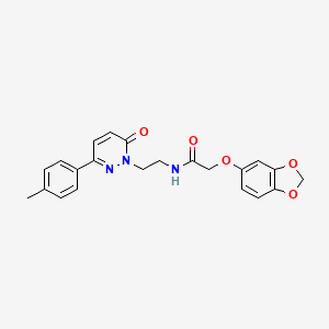 2-(benzo[d][1,3]dioxol-5-yloxy)-N-(2-(6-oxo-3-(p-tolyl)pyridazin-1(6H)-yl)ethyl)acetamide
