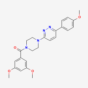 molecular formula C24H26N4O4 B3208017 (3,5-Dimethoxyphenyl)(4-(6-(4-methoxyphenyl)pyridazin-3-yl)piperazin-1-yl)methanone CAS No. 1049274-81-8