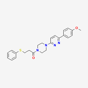 1-(4-(6-(4-Methoxyphenyl)pyridazin-3-yl)piperazin-1-yl)-3-(phenylthio)propan-1-one