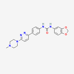 1-(Benzo[d][1,3]dioxol-5-yl)-3-(4-(6-(4-methylpiperazin-1-yl)pyridazin-3-yl)phenyl)urea