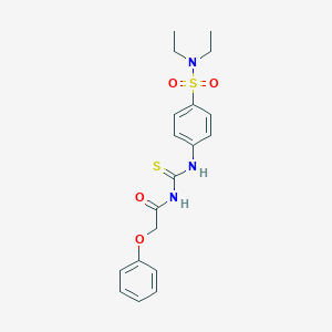 N-{[4-(diethylsulfamoyl)phenyl]carbamothioyl}-2-phenoxyacetamide