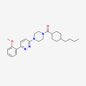molecular formula C26H36N4O2 B3208069 (4-Butylcyclohexyl)(4-(6-(2-methoxyphenyl)pyridazin-3-yl)piperazin-1-yl)methanone CAS No. 1049293-28-8
