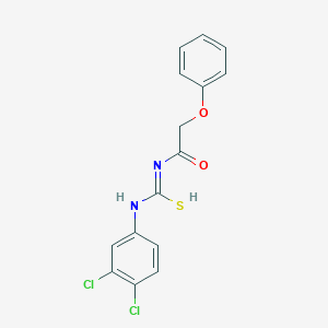 molecular formula C15H12Cl2N2O2S B320810 N-(3,4-dichlorophenyl)-N'-(2-phenoxyacetyl)carbamimidothioic acid 